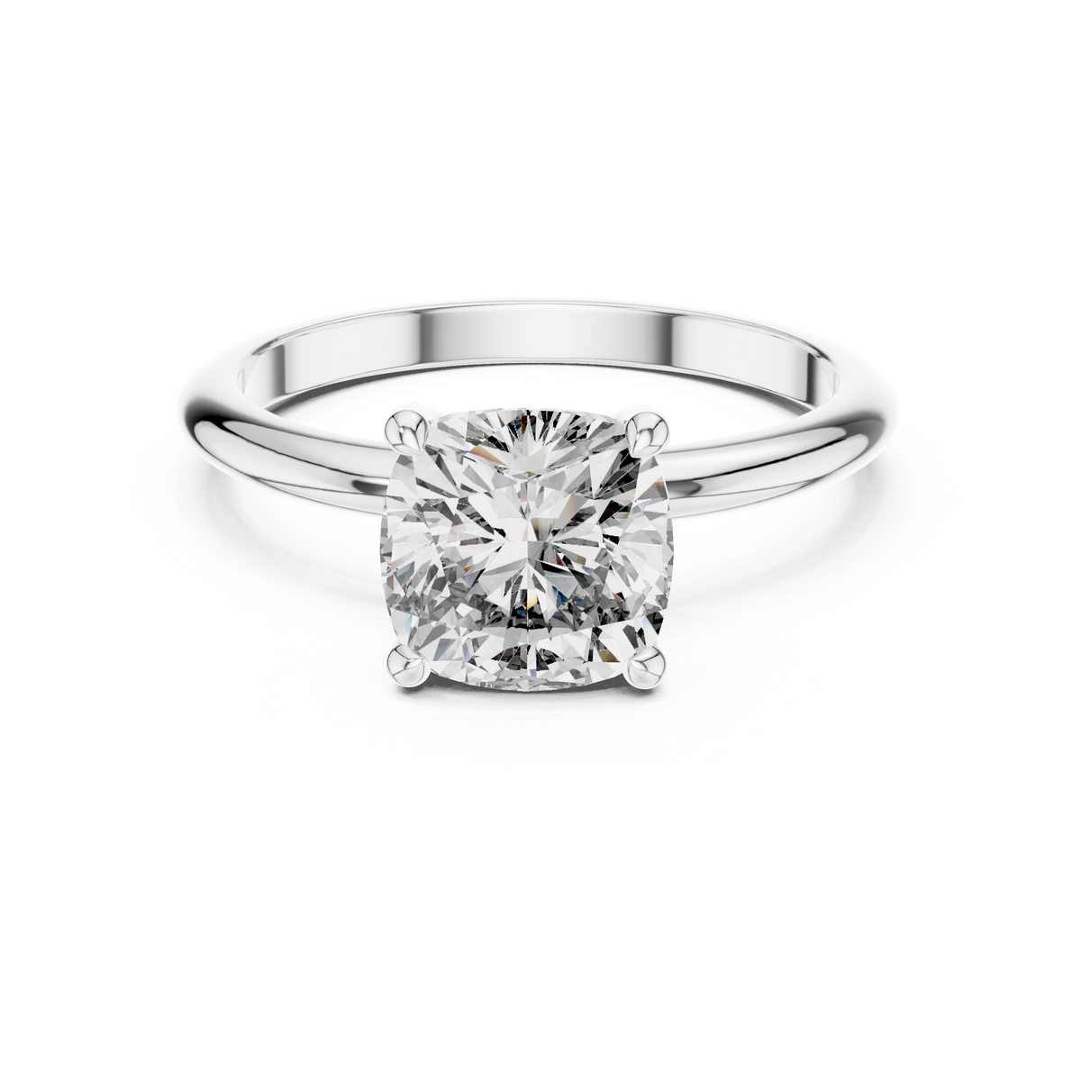 Cushion cut Lab Grown Diamond Solitaire Ring