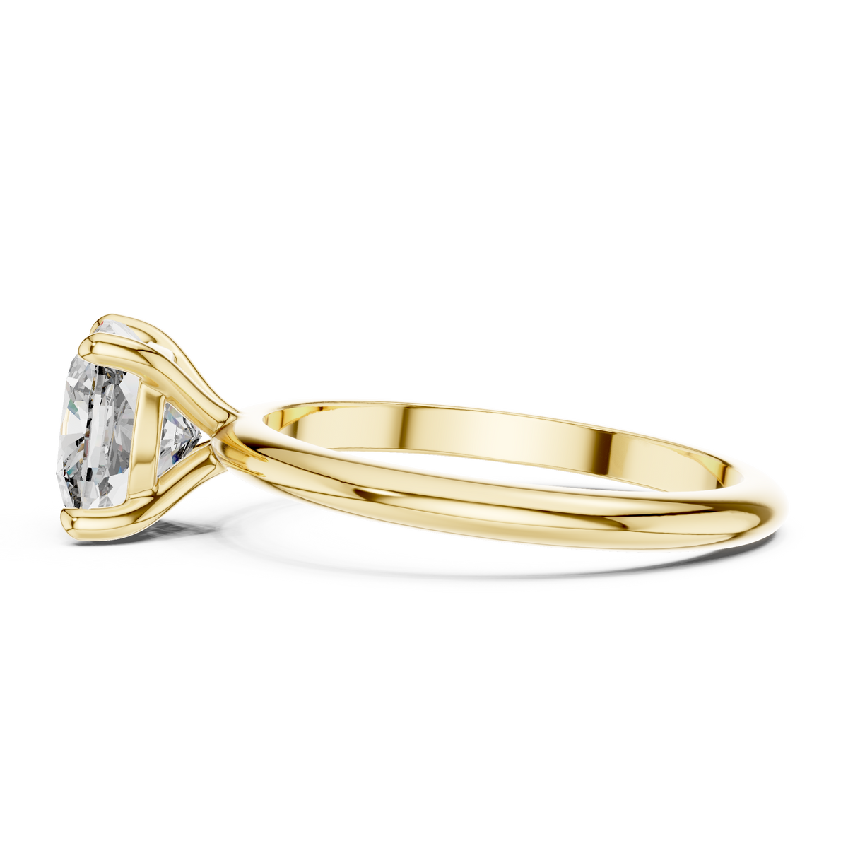 Cushion cut Lab Grown Diamond Solitaire Ring