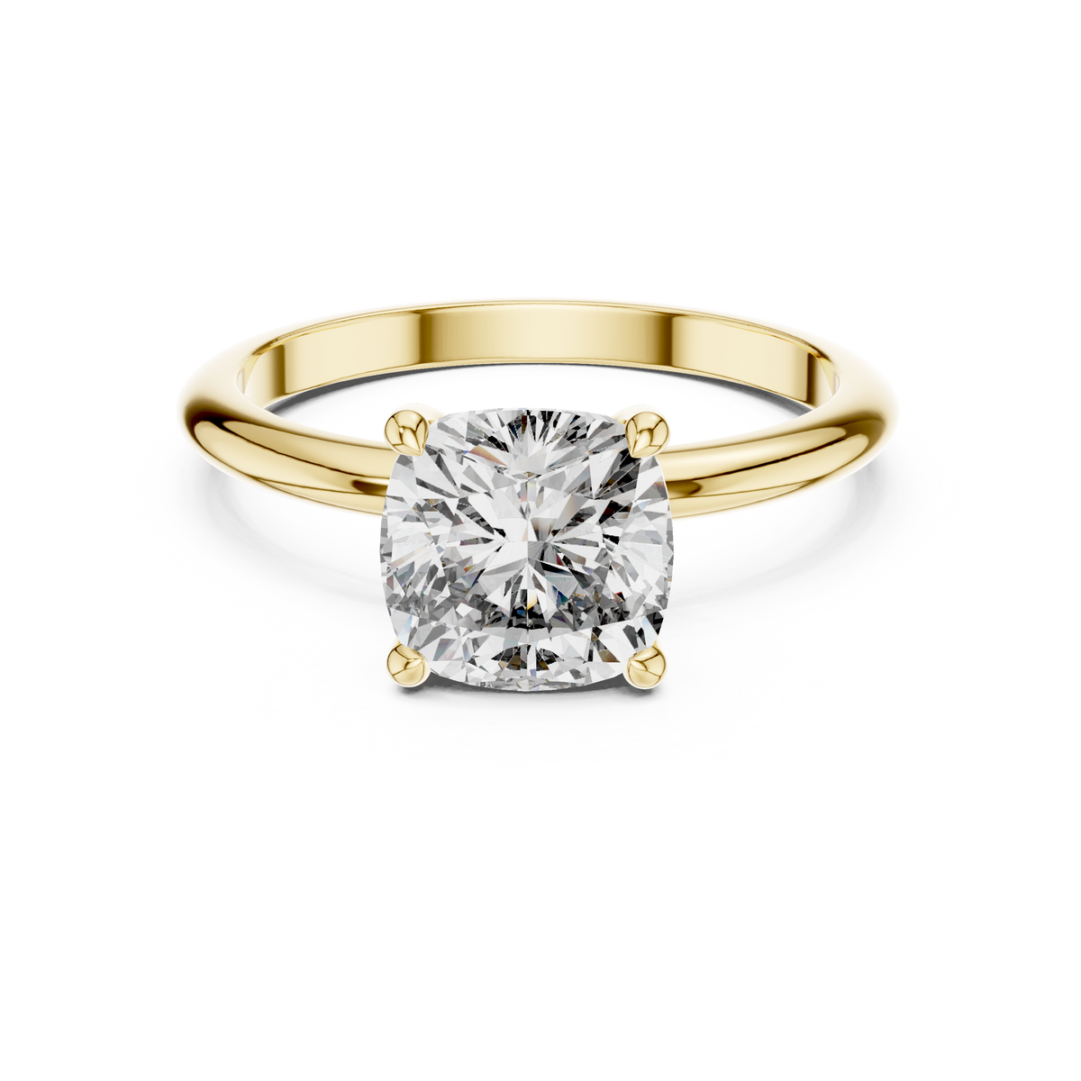 Cushion cut Lab Grown Diamond Solitaire Ring