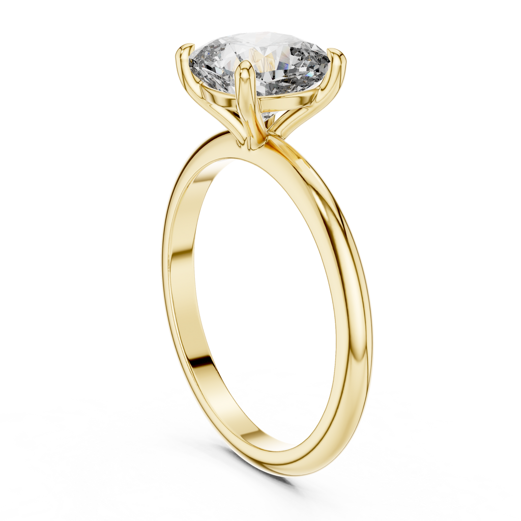 Cushion cut Lab Grown Diamond Solitaire Ring
