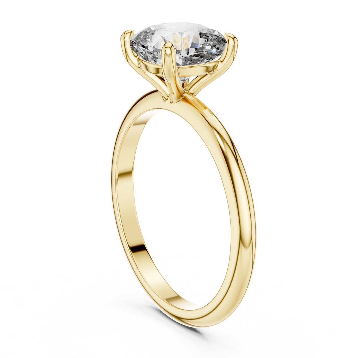 Cushion cut Lab Grown Diamond Solitaire Ring