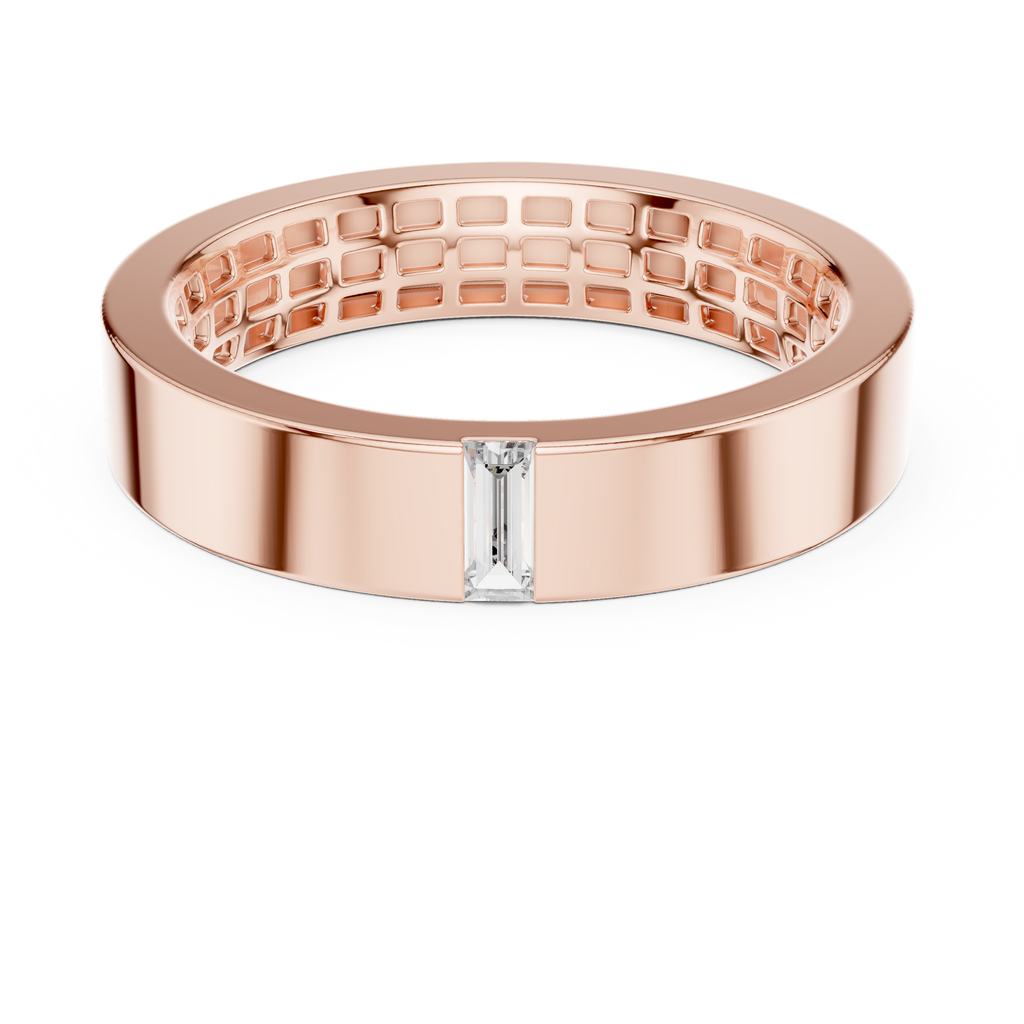 Baguette cut Diamond Mens Band