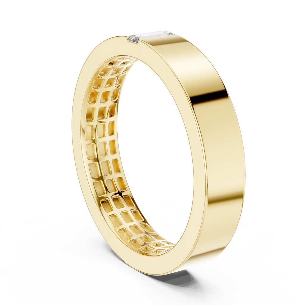 Baguette cut Diamond Mens Band