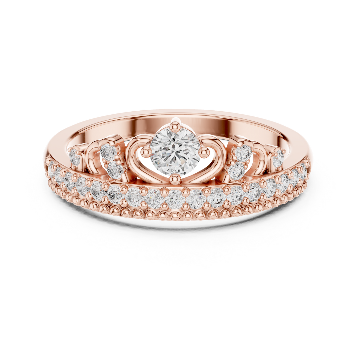 Tiara Style Lab Grown Diamond Wedding Band