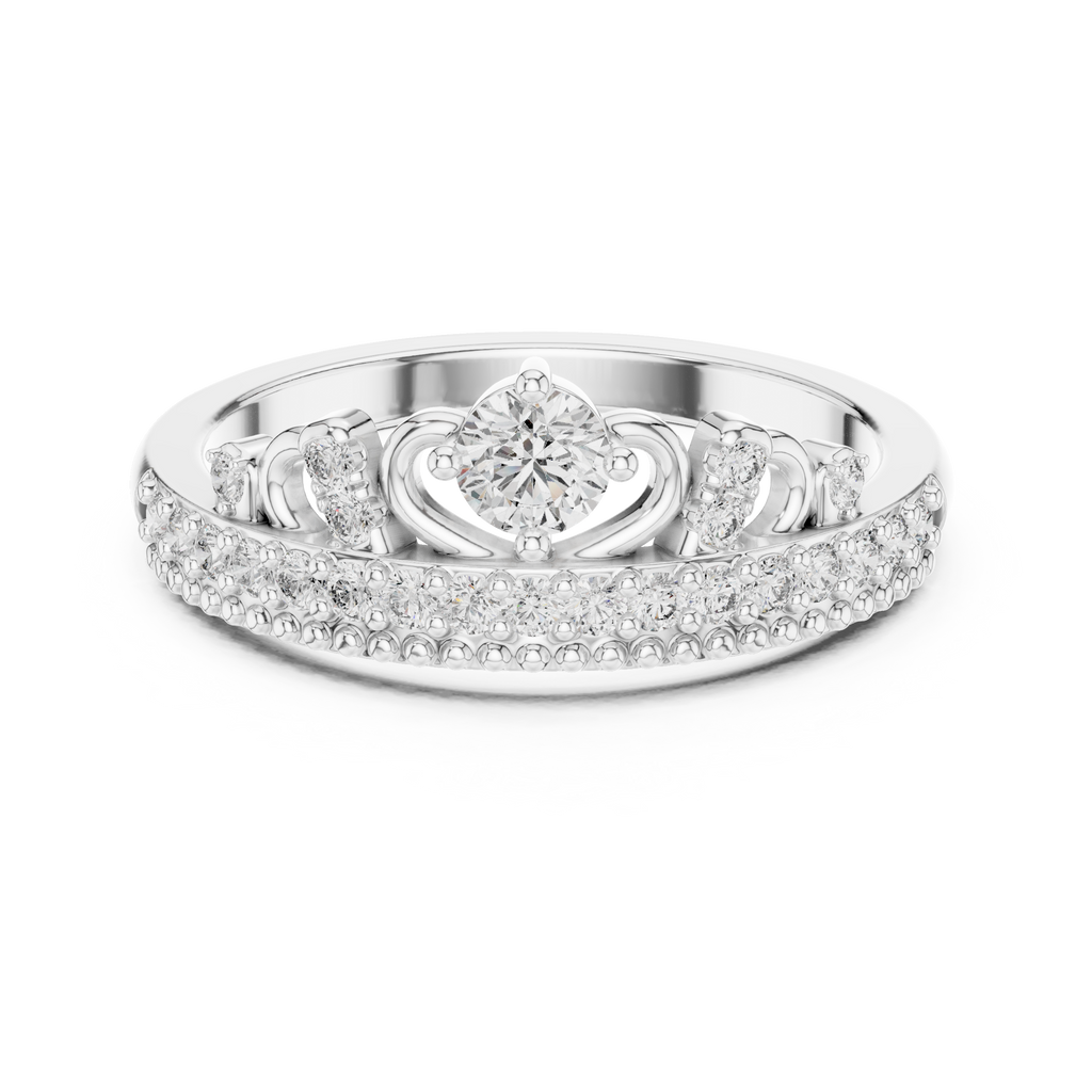 Tiara Style Lab Grown Diamond Wedding Band