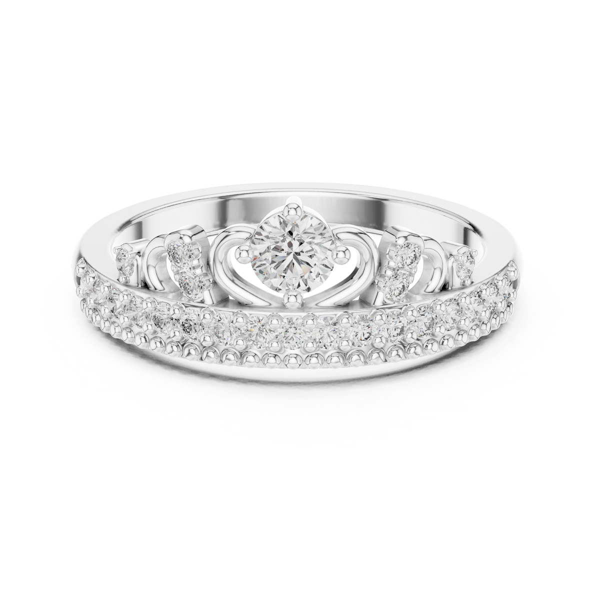 Tiara Style Lab Grown Diamond Wedding Band