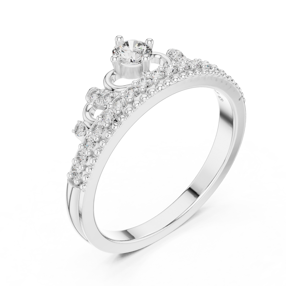 Tiara Style Lab Grown Diamond Wedding Band