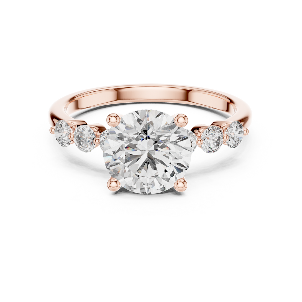 Five Stone Round Diamond Engagement Ring