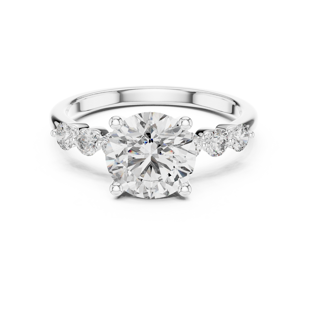 Five Stone Round Diamond Engagement Ring
