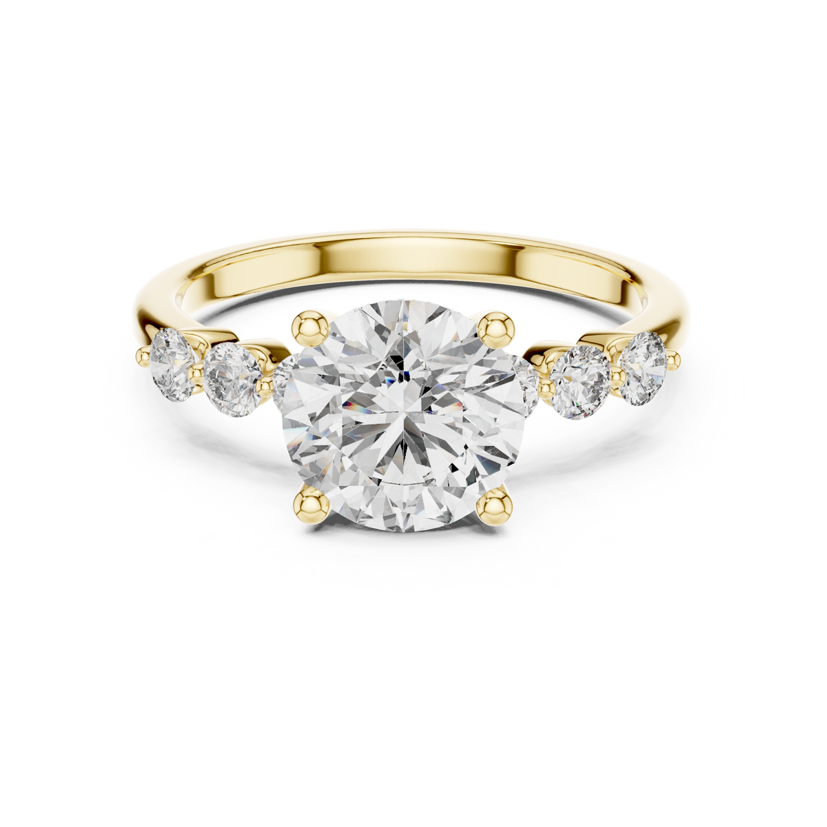 Five Stone Round Diamond Engagement Ring