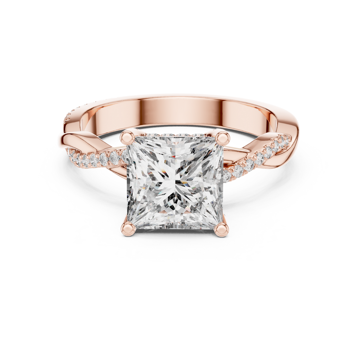 Princess cut Lab Grown Diamond Engagement Ring