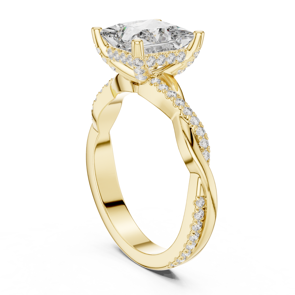 Princess cut Lab Grown Diamond Engagement Ring