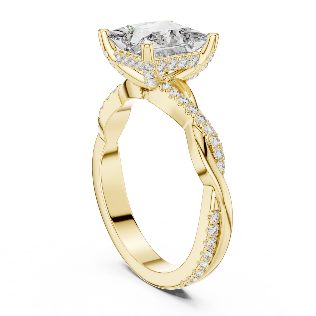 Princess cut Lab Grown Diamond Engagement Ring