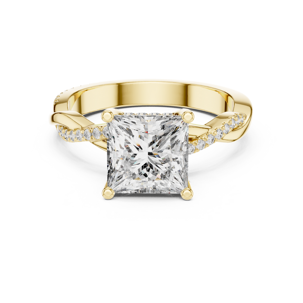 Princess cut Lab Grown Diamond Engagement Ring