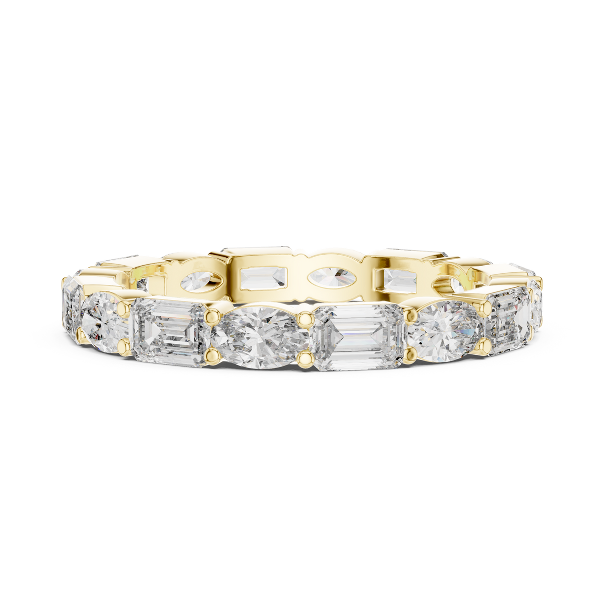 Marquise and Emerald Diamond Wedding Band- Alternative set