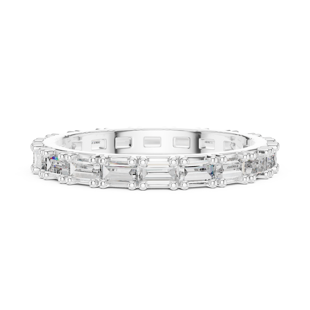 Emerald cut Lab Diamond Full Eternity Band