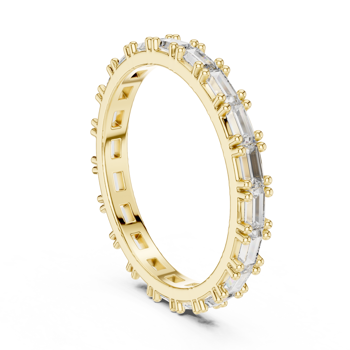 Emerald cut Lab Diamond Full Eternity Band
