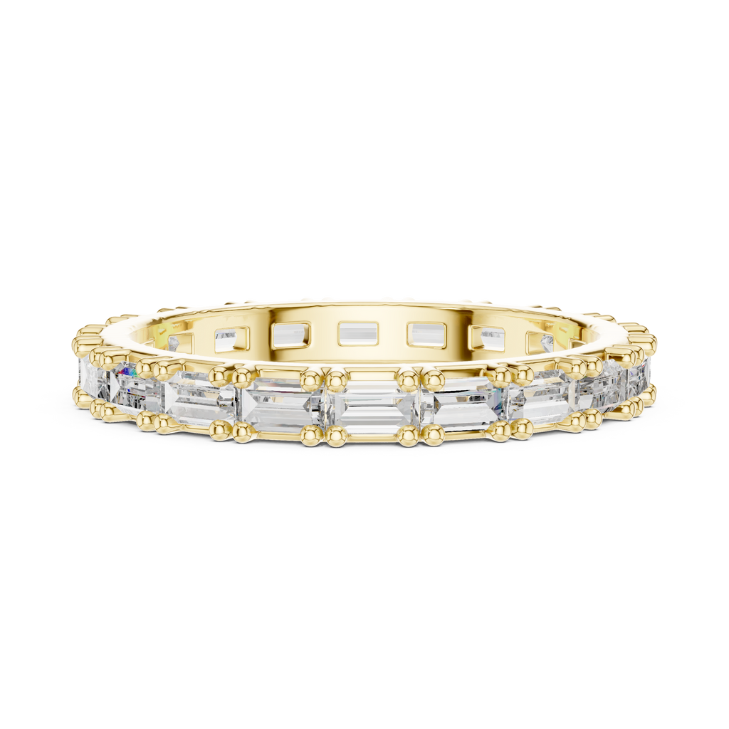 Emerald cut Lab Diamond Full Eternity Band