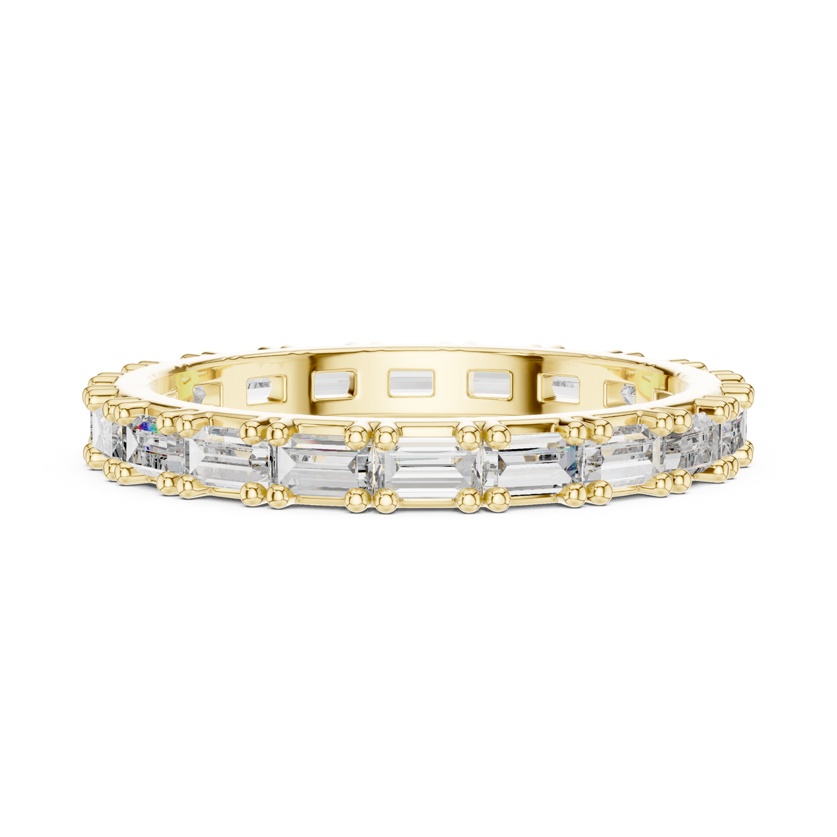 Emerald cut Lab Diamond Full Eternity Band
