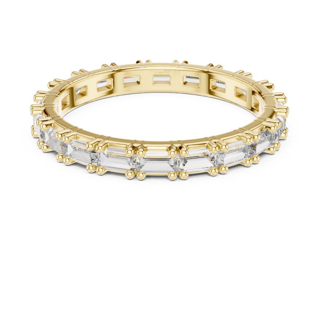Emerald cut Lab Diamond Full Eternity Band