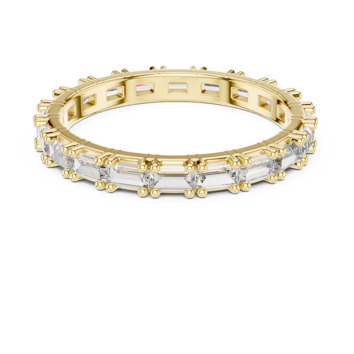 Emerald cut Lab Diamond Full Eternity Band