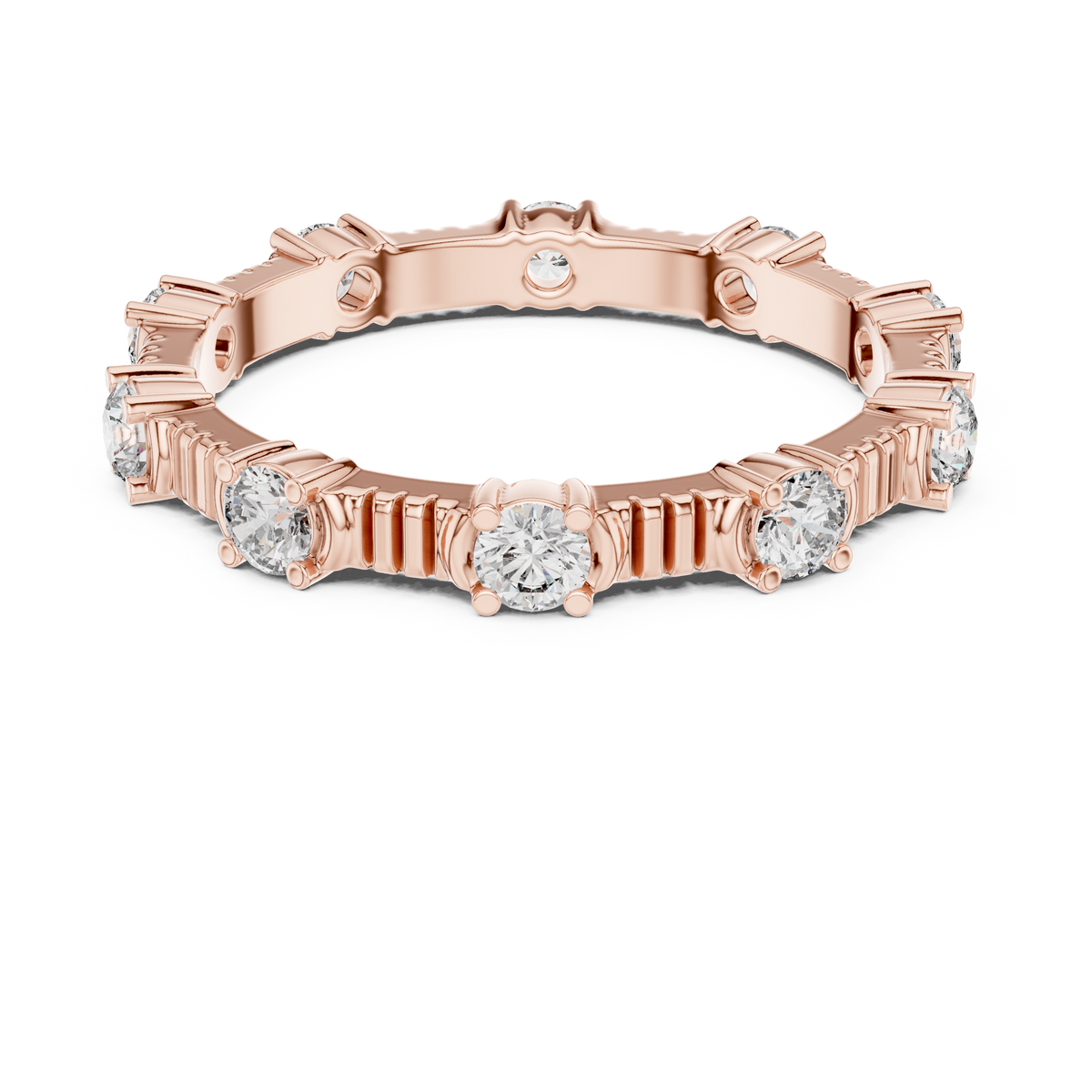 Round cut Lab Diamond Full Eternity Band