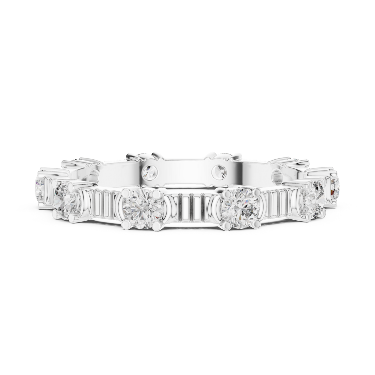 Round cut Lab Diamond Full Eternity Band