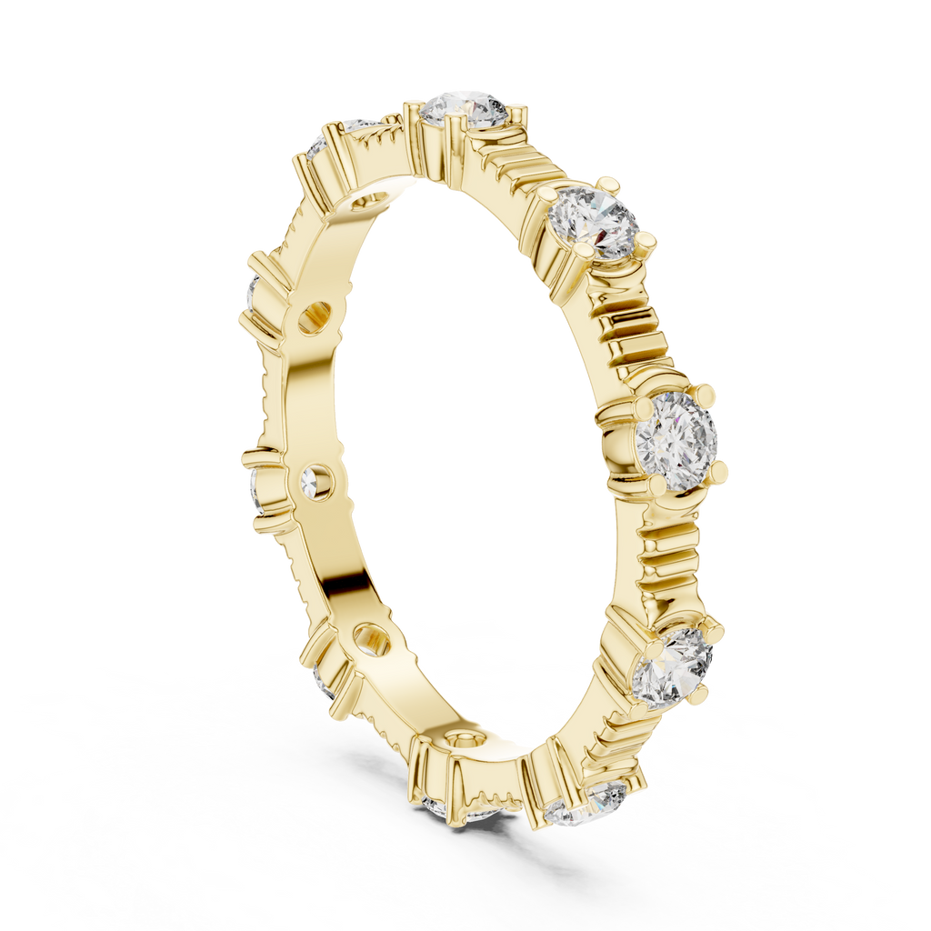 Round cut Lab Diamond Full Eternity Band