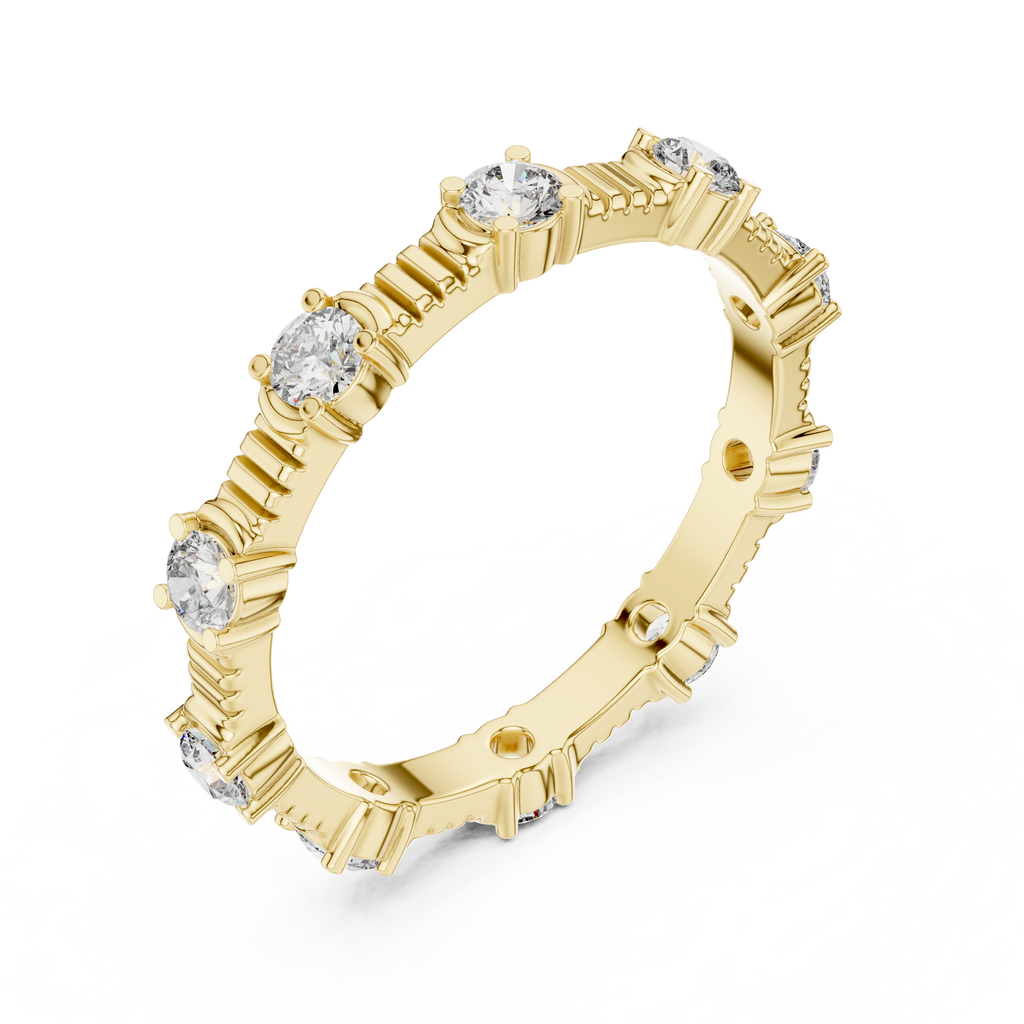 Round cut Lab Diamond Full Eternity Band