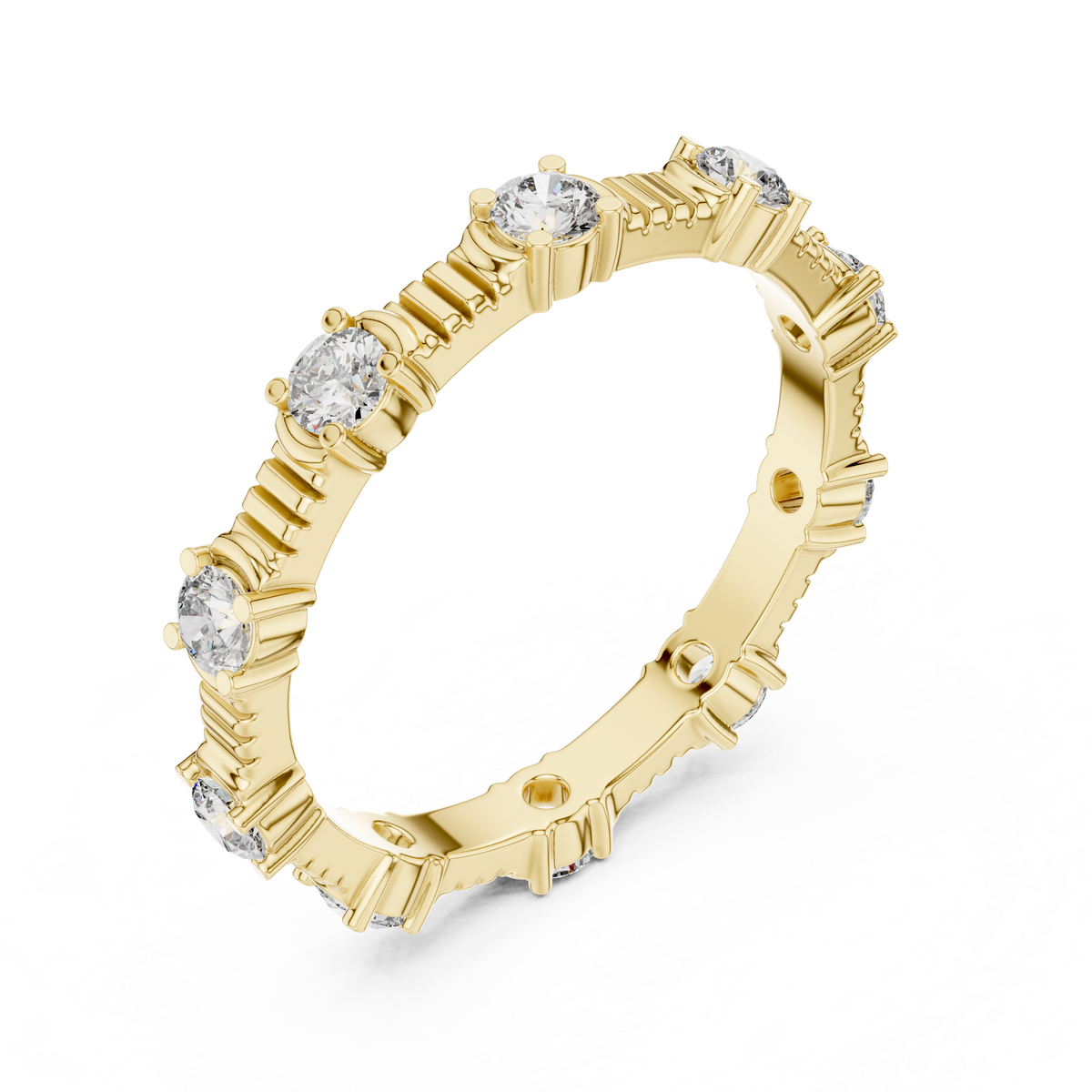 Round cut Lab Diamond Full Eternity Band