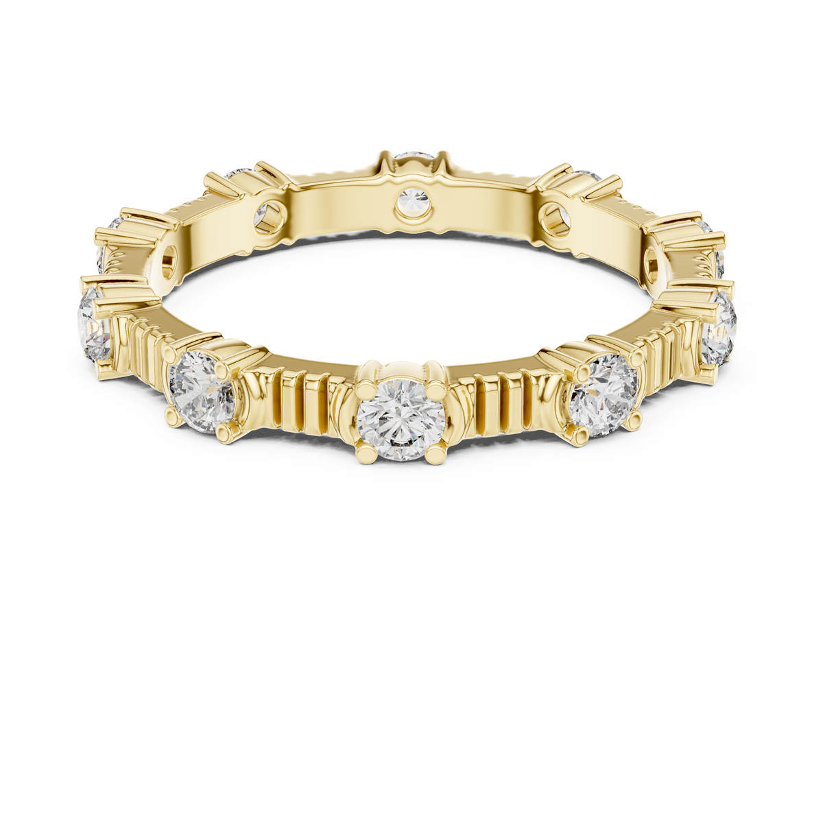 Round cut Lab Diamond Full Eternity Band