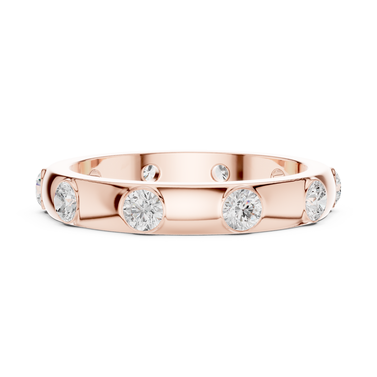 Flush set Lab Grown Diamond Full Eternity Wedding Band