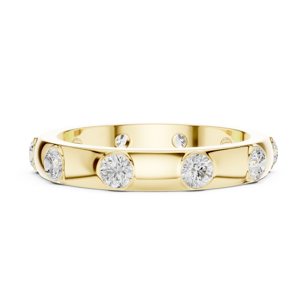 Flush set Lab Grown Diamond Full Eternity Wedding Band