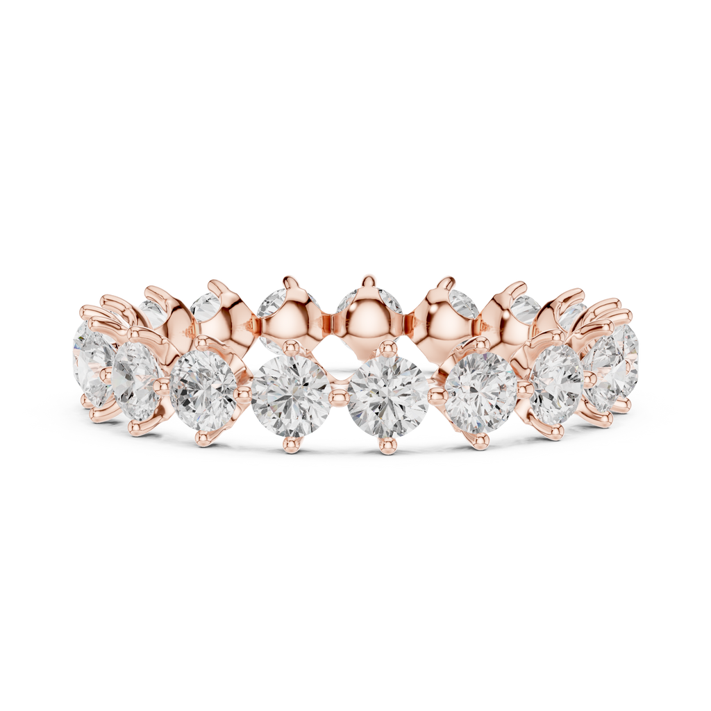 Round cut Lab Grown Diamond Full Eternity Wedding Band
