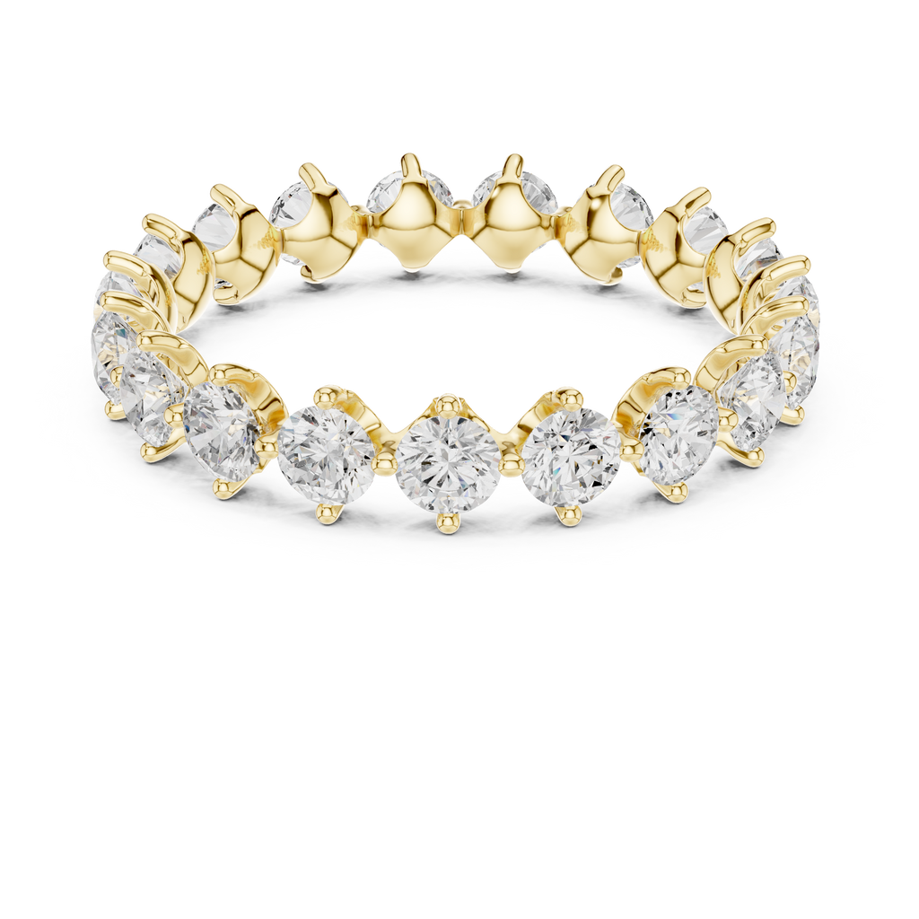 Round cut Lab Grown Diamond Full Eternity Wedding Band