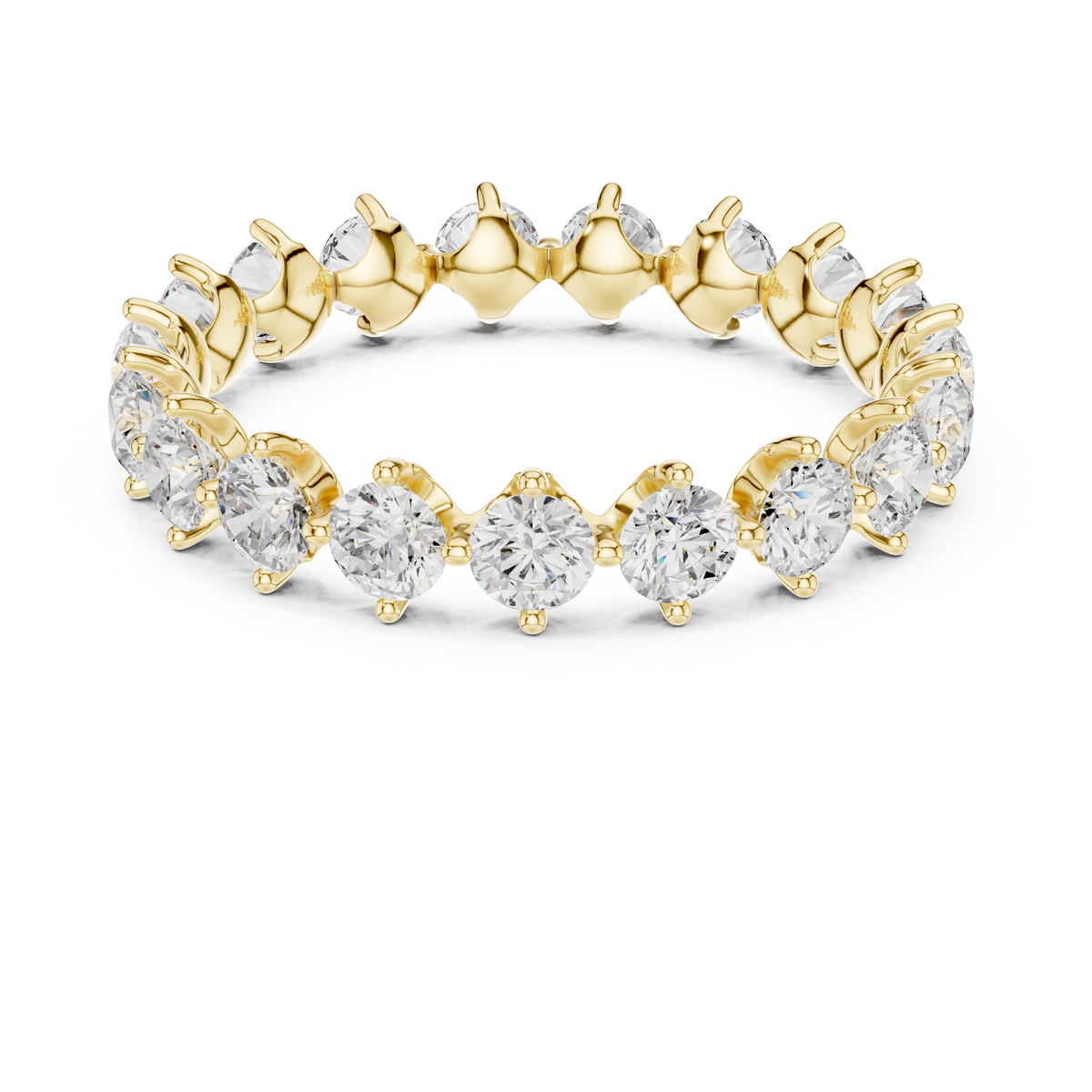 Round cut Lab Grown Diamond Full Eternity Wedding Band