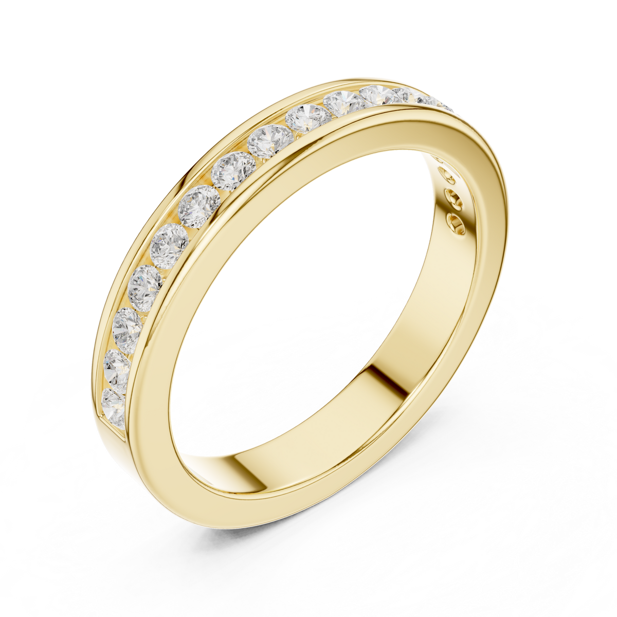 Channel Set Lab Grown Diamond Half Eternity Band