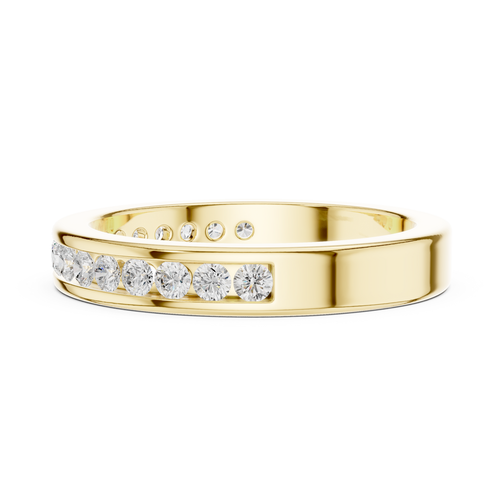 Channel Set Lab Grown Diamond Half Eternity Band