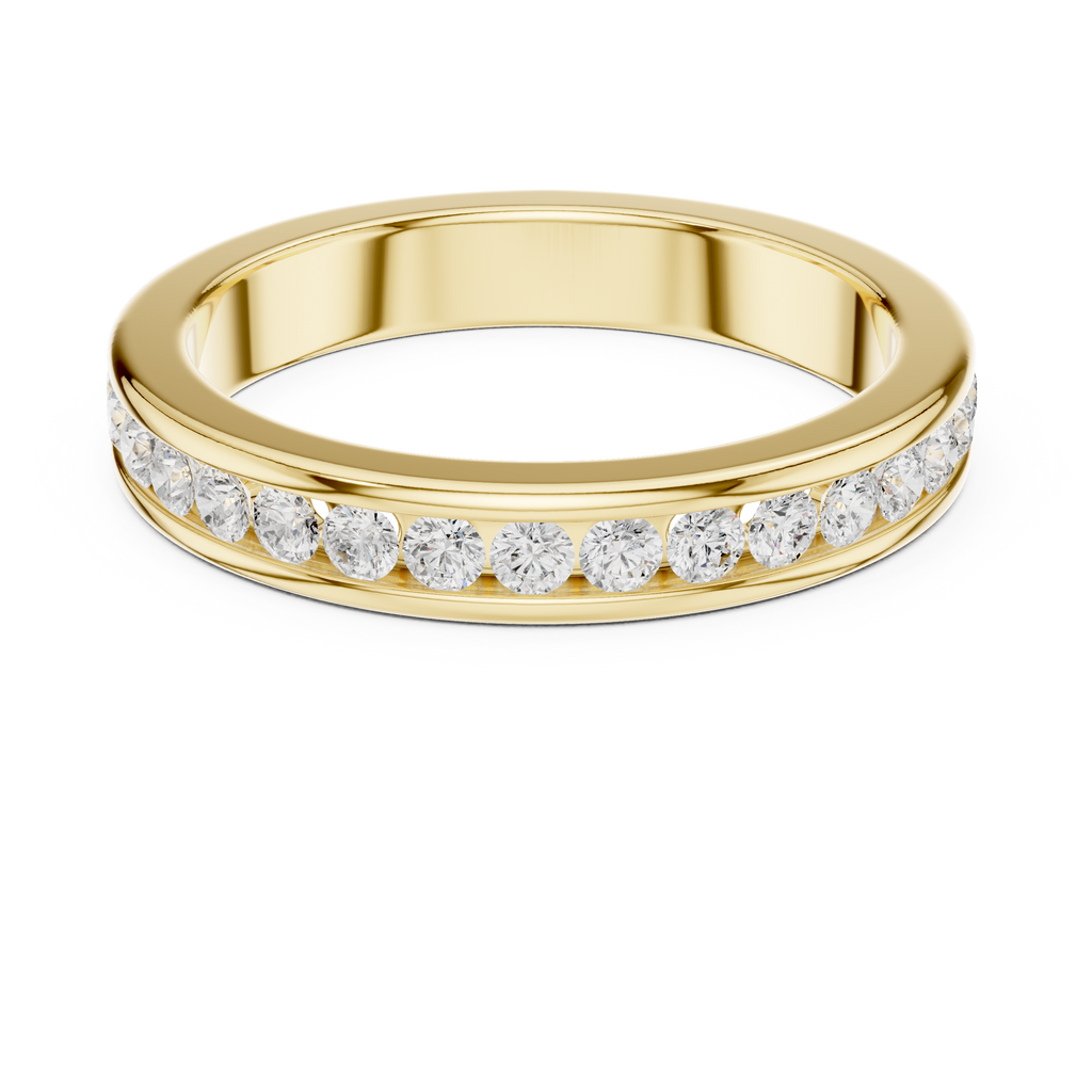 Channel Set Lab Grown Diamond Half Eternity Band