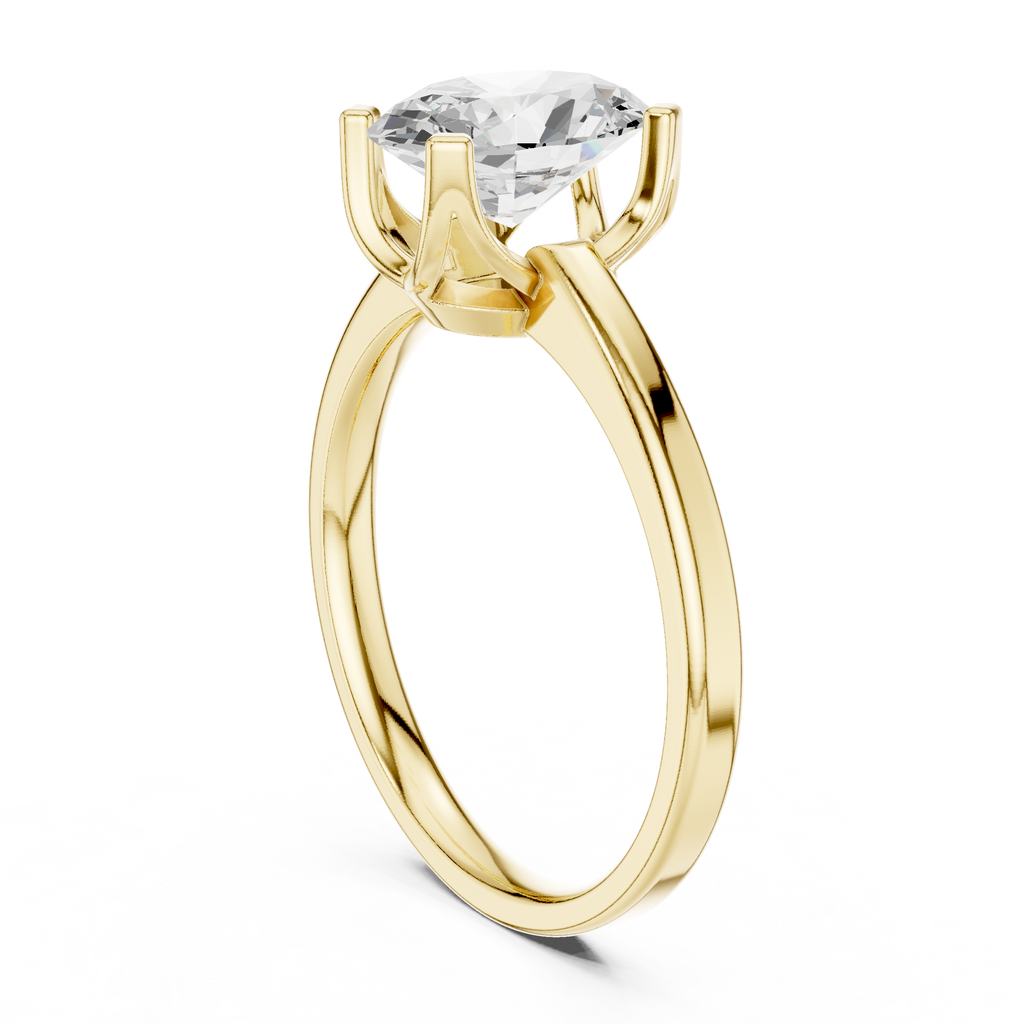 Oval cut Lab Grown Diamond Solitaire Ring For Women