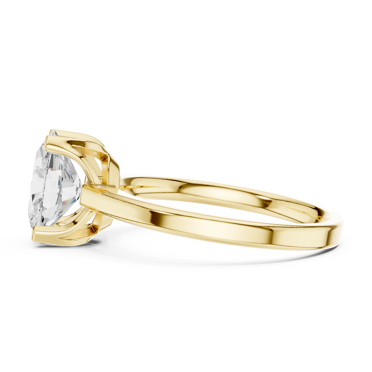 Oval cut Lab Grown Diamond Solitaire Ring For Women