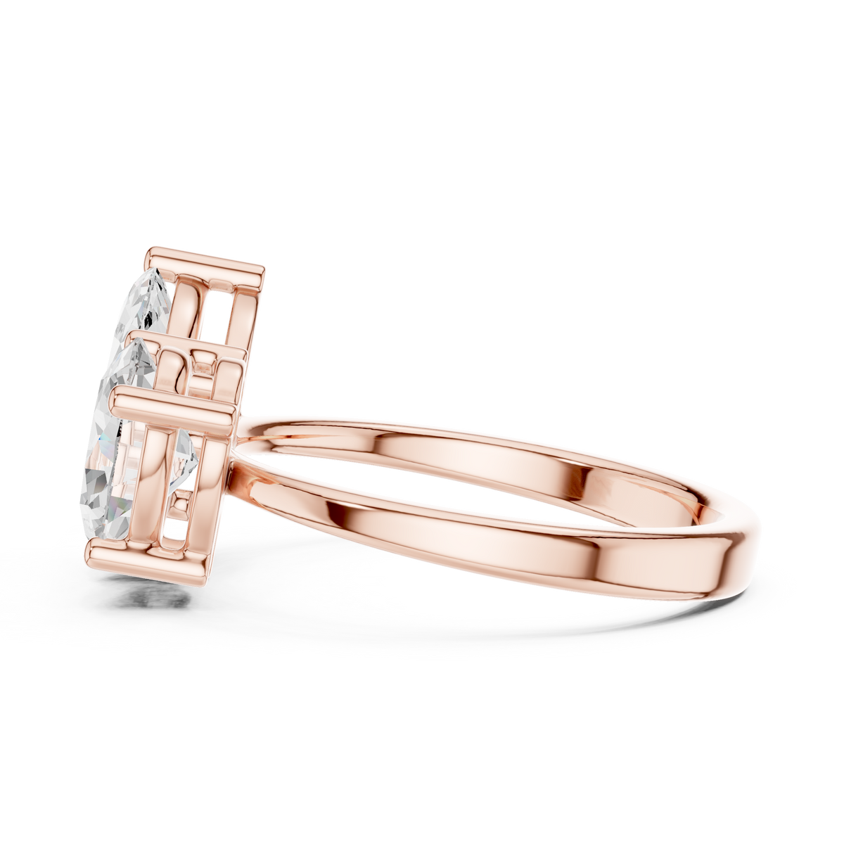 Toi Et Moi Ring, Marquise and Oval cut Lab Grown Diamond Ring