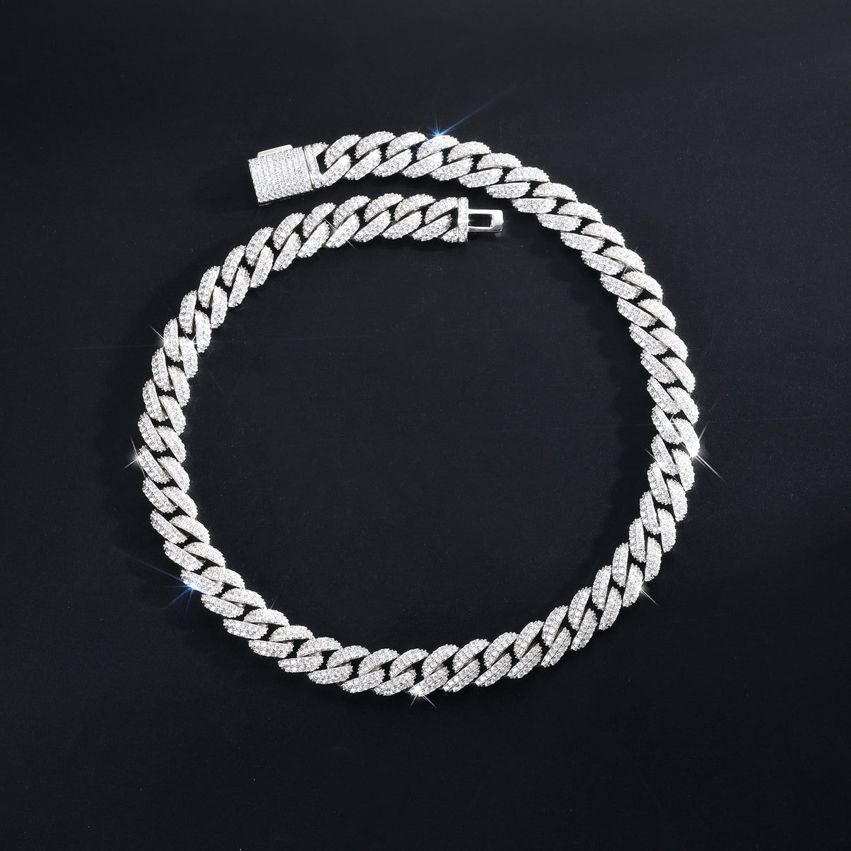 Moissanite Miami Cuban Link — Mosaic Setting (Iced Out)