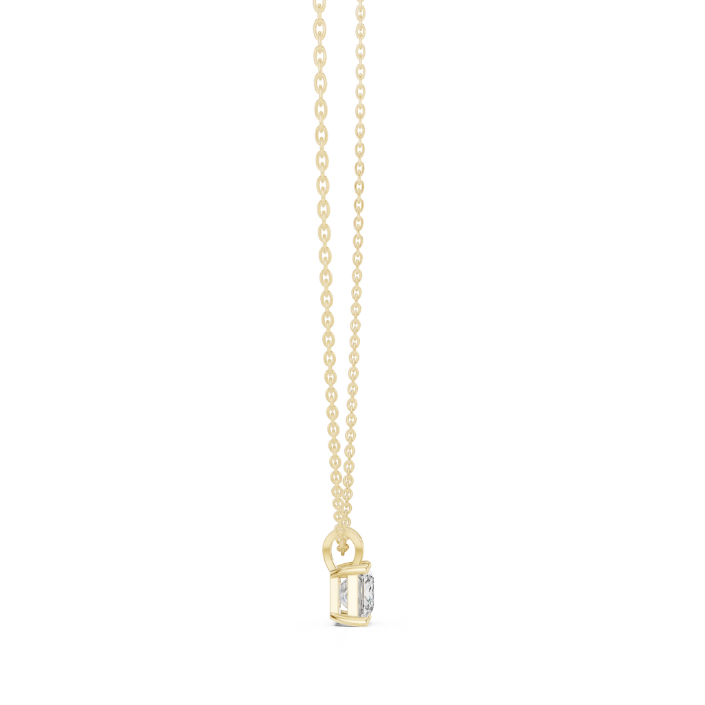 Princess cut Lab Grown Diamond Solitaire Pendant For Women
