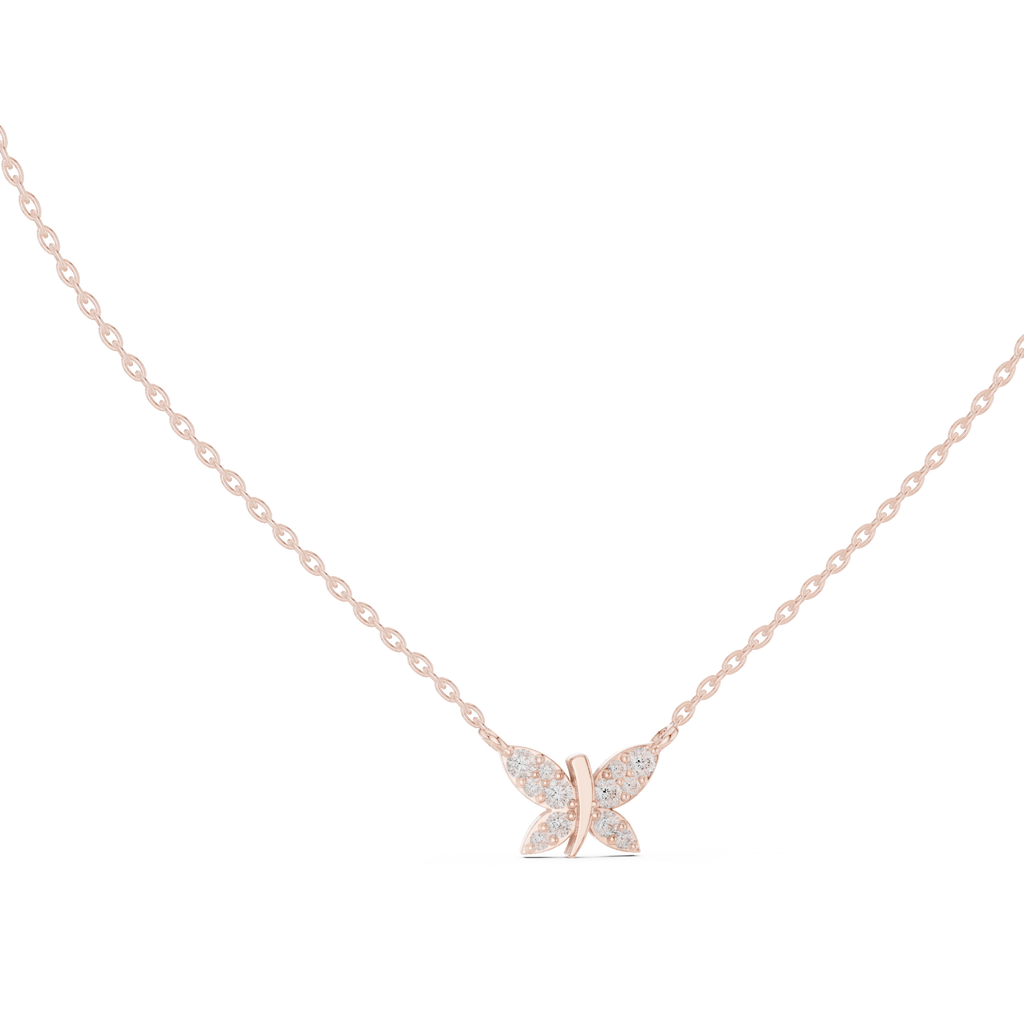 Unique Butterfly Style Diamond Pendant - Fine Jewelry