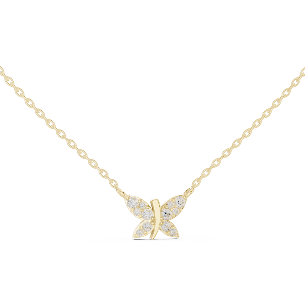 Unique Butterfly Style Diamond Pendant - Fine Jewelry