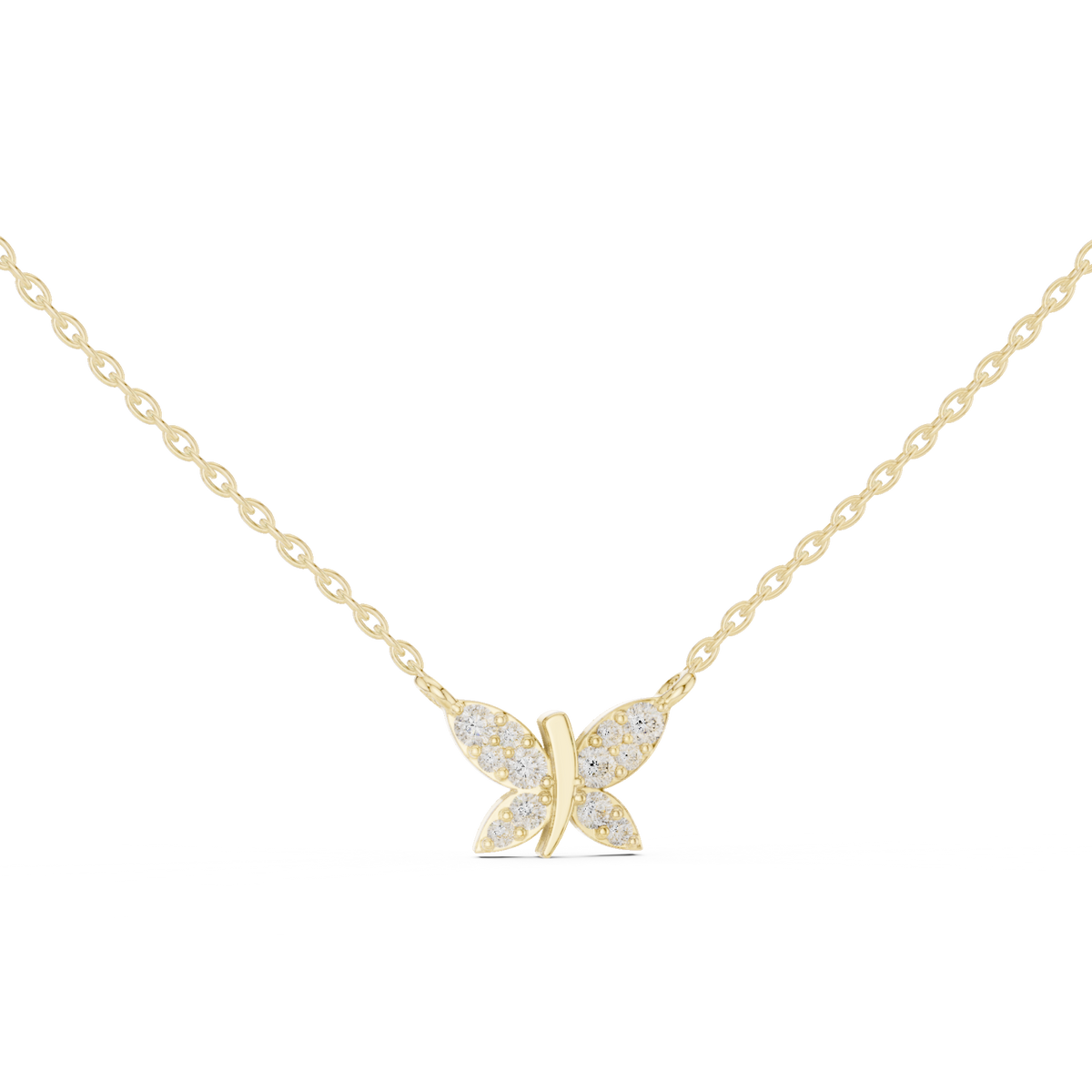 Unique Butterfly Style Diamond Pendant - Fine Jewelry
