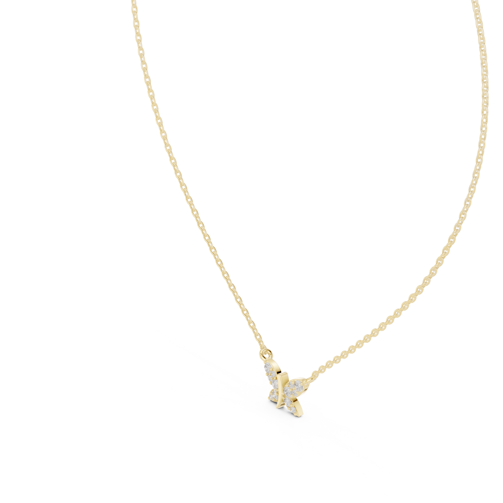 Unique Butterfly Style Diamond Pendant - Fine Jewelry