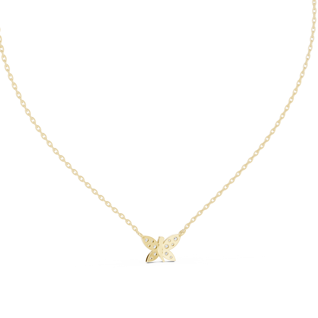 Unique Butterfly Style Diamond Pendant - Fine Jewelry