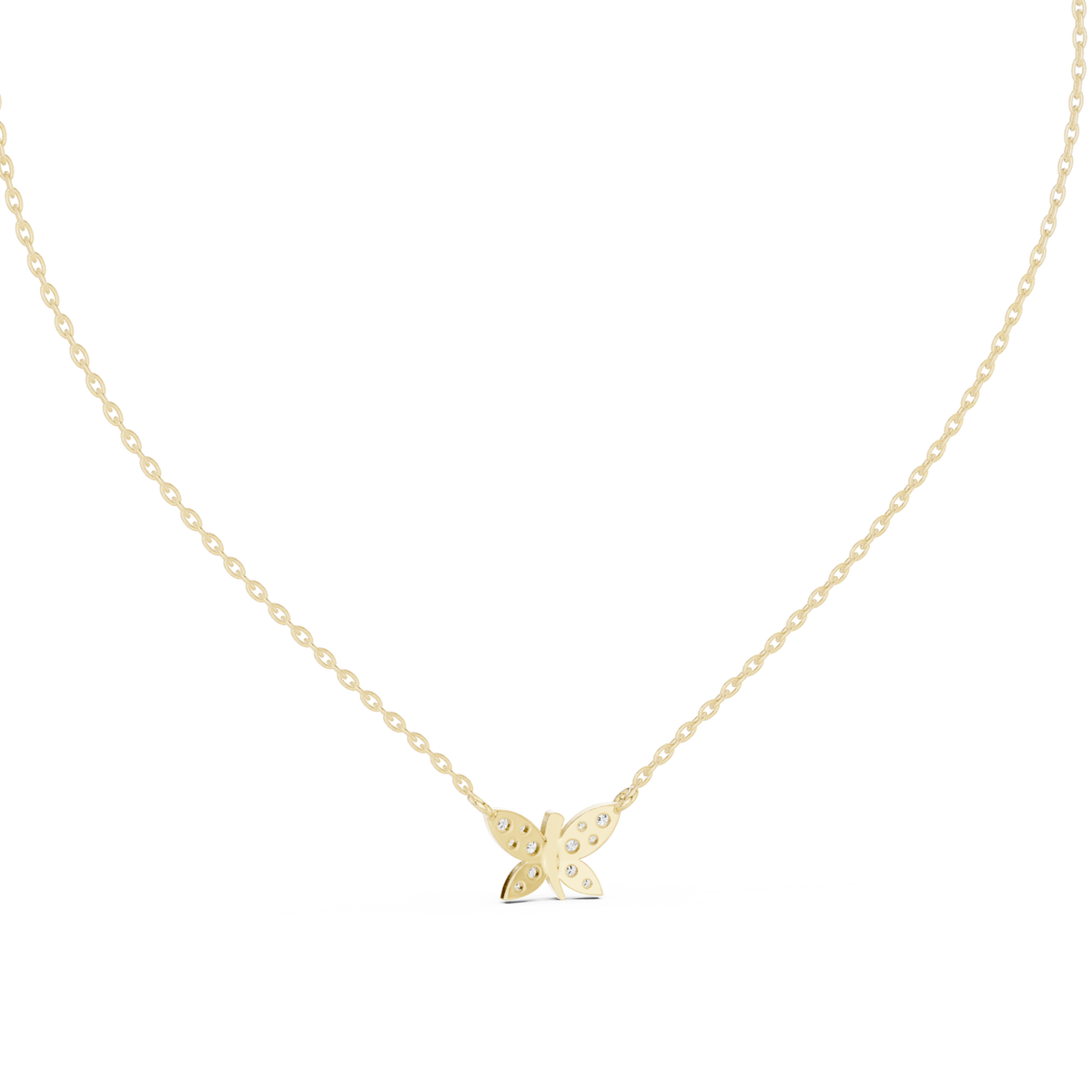Unique Butterfly Style Diamond Pendant - Fine Jewelry